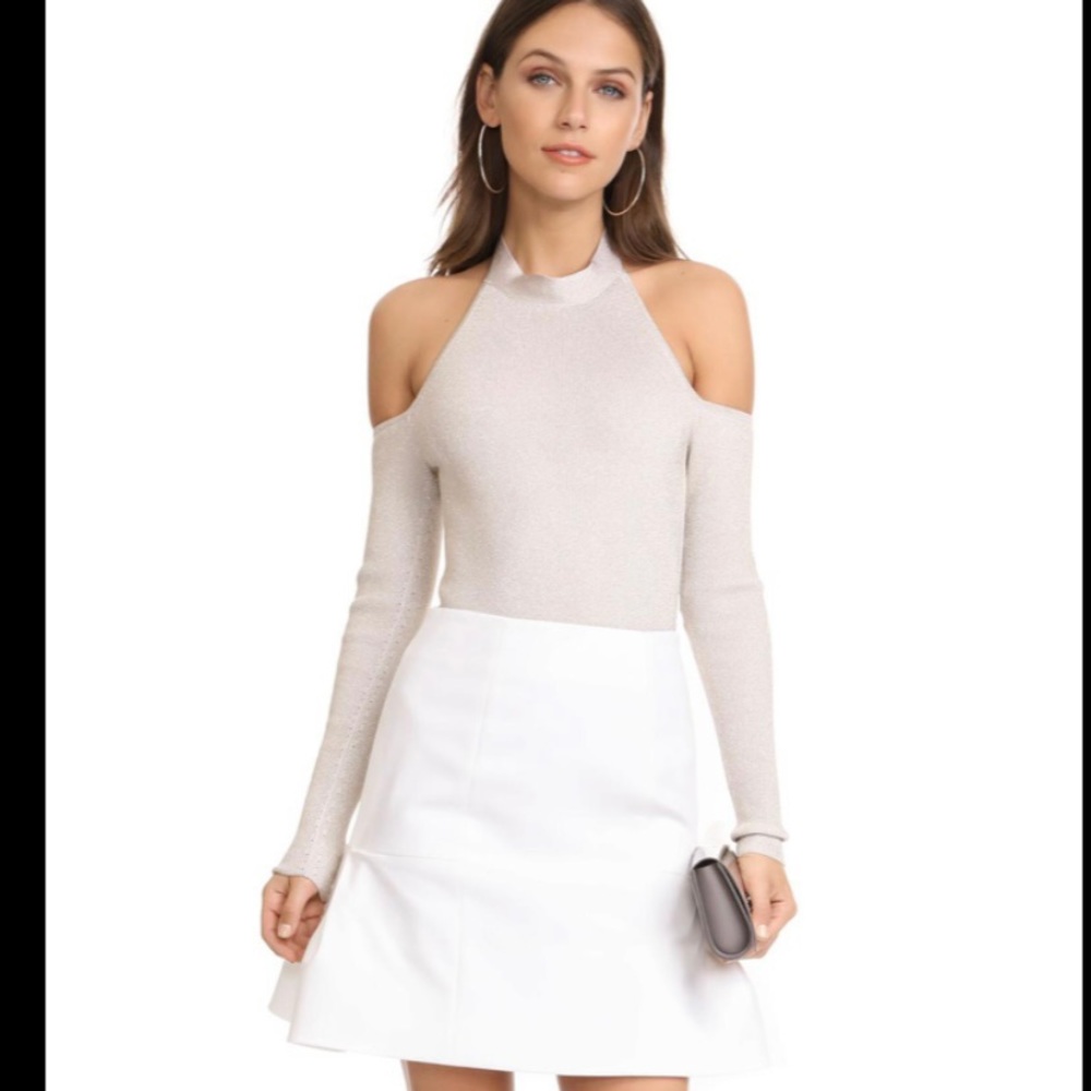 NWT Cushnie et Ochs tulle fit and flare skirt in white